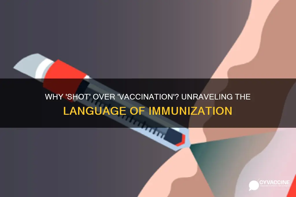 why is it called a shot instead of a vaccination