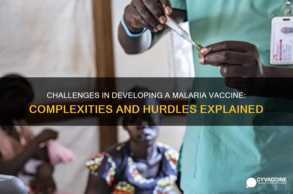 why is it diffuclt to male a malaria vaccines