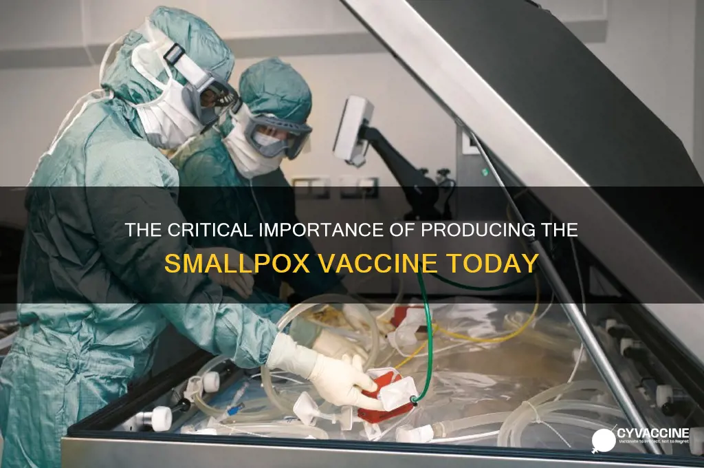 why is it important to produce smallpox vaccine